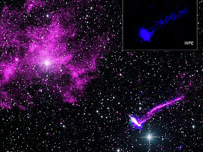 Il campo magnetico della pulsar nella Lighthouse Nebula